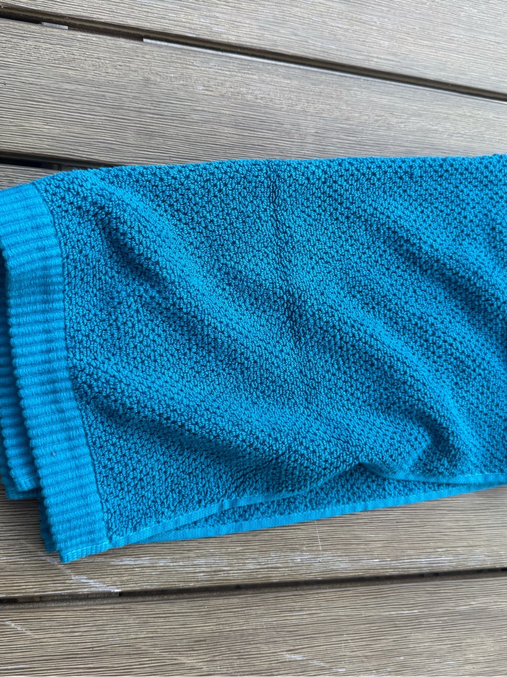 Style Happy Set of 3 Turquoise Blue 100% Cotton Hand Towels 16 x 27